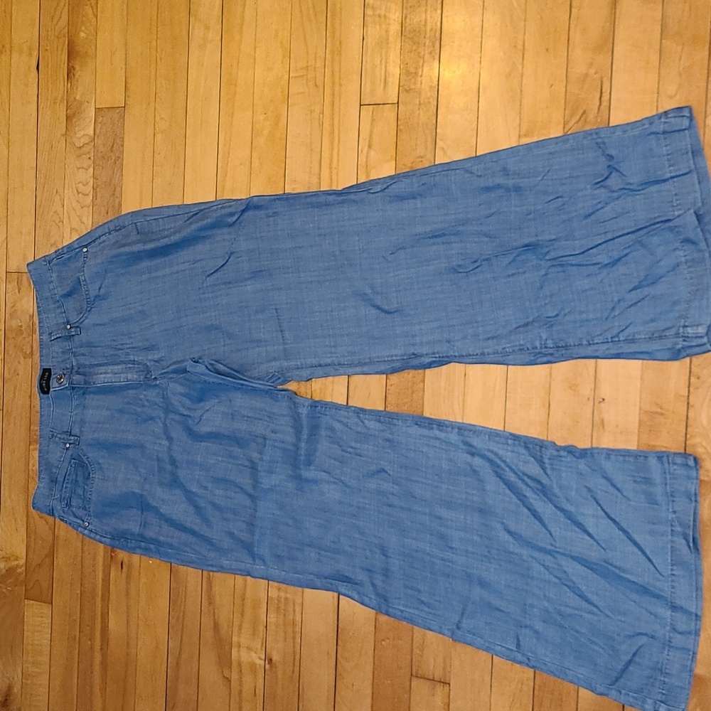 White Black size 10 Wide Leg Pant